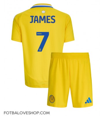 Leeds United Daniel James #7 Dětské Venkovní Dres 2024-25 Krátký Rukáv (+ trenýrky)
